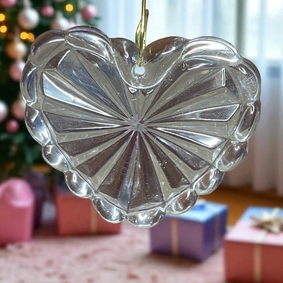 Princess House Heart Glass Ornament - Czech Republic - Picture 1 of 2